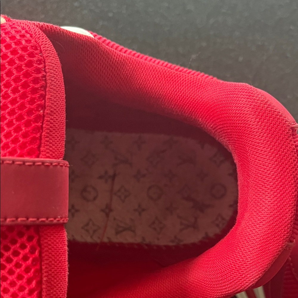 Louis Vuitton Vibrant Red and White Skate Sneakers - Picture 11 of 13